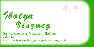 ibolya viszmeg business card